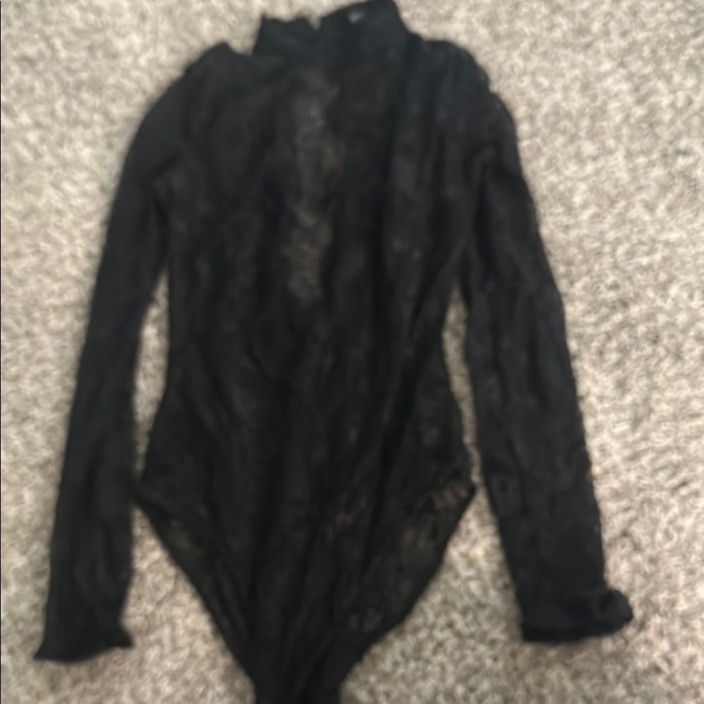 Forever 21 Black Lace Bodysuit